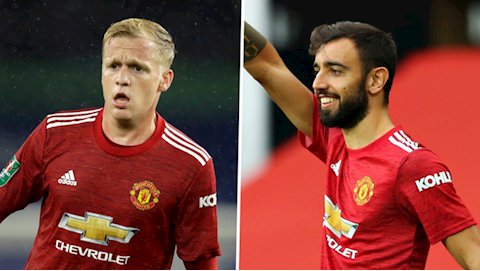 Bruno Fernandes hưởng lợi khi có Van de Beek trong đội hình