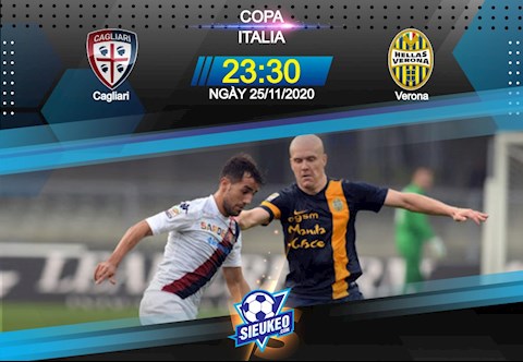 Nhận định bóng đá Cagliari vs Verona 23h30 ngày 25/11 (Cúp quốc gia Italia 2020/21)