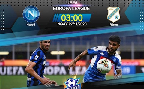 Nhận định bóng đá Napoli vs Rijeka 3h00 ngày 27/11 (Europa League 2020/21)