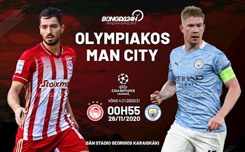 Nhận định bóng đá Olympiacos vs Man City 0h55 ngày 26/11 (UEFA Nations League 2020/21)