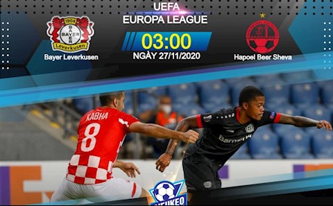 Nhận định bóng đá Leverkusen vs Hapoel 3h00 ngày 27/11 (Europa League 2020/21)
