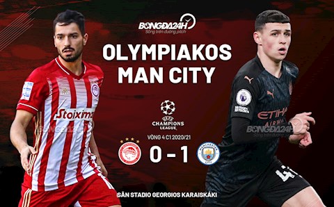 Thắng nhẹ Olympiakos, Man City chính thức ghi danh vào vòng 1/8 Champions League 2020/21