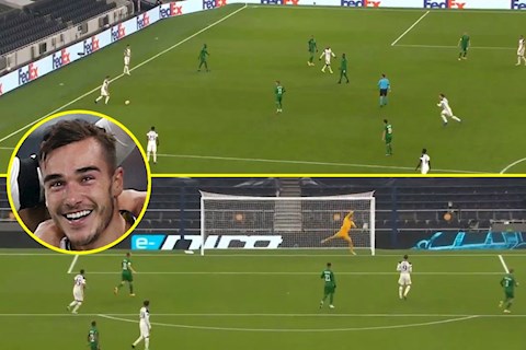 Sao Tottenham lập siêu phẩm ở cự ly 50m