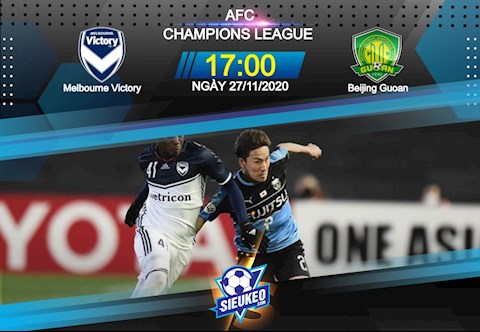 Nhận định bóng đá Melbourne Victory vs Beijing Guoan 17h00 ngày 27/11 (AFC Champions League 2020)