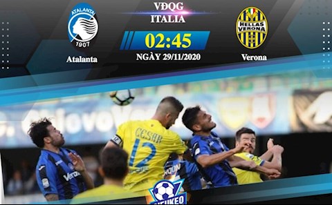 Nhận định bóng đá Atalanta vs Verona 2h45 ngày 29/11 (Serie A 2020/21)