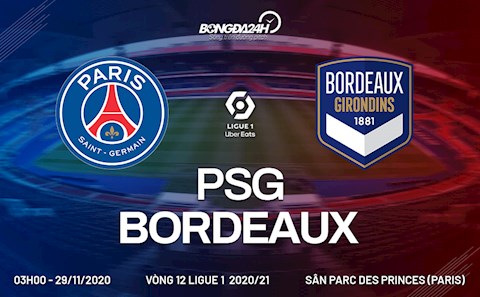 Nhận định bóng đá PSG vs Bordeaux 3h00 ngày 29/11 (Ligue 1 2020/21)