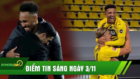 ĐIỂM TIN SÁNG 3/11: Arsenal đã có thể thắng MU 3-0 4-0; Barca phá két vì sao Dortmund