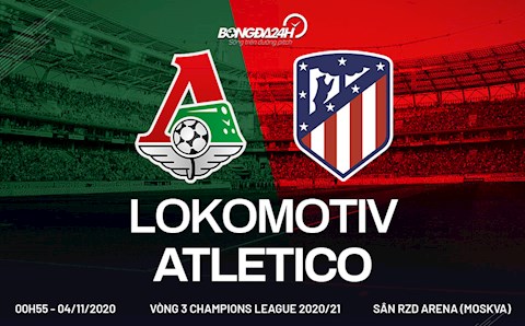 Nhận định bóng đá Lokomotiv Moscow vs Atletico Madrid 0h55 ngày 4/11 (UEFA Champions League 2020/21)