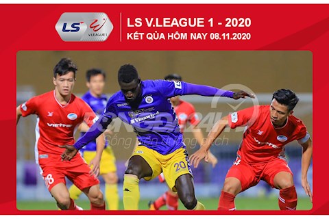 Kết quả - Bảng xếp hạng V.League 2020 hôm nay 8/11