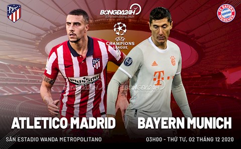 Nhận định bóng đá Atletico Madrid vs Bayern Munich 3h00 ngày 2/12 (Champions League 2020/21)