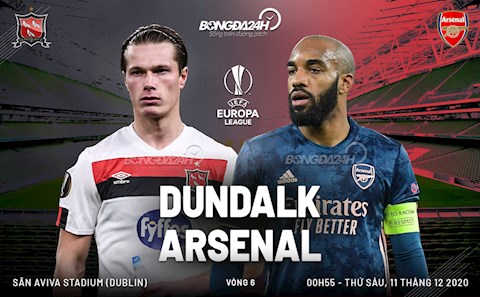 Nhận định bóng đá Dundalk vs Arsenal 0h55 ngày 11/12 (Europa League 2020/21)