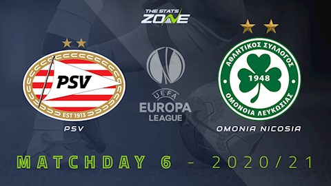 Nhận định bóng đá PSV Eindhoven vs Omonia 0h55 ngày 11/12 (Europa League 2020/21)