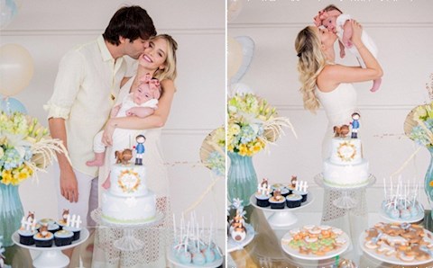 Vợ Kaka đẹp lung linh nhân ngày con gái 2 tháng tuổi