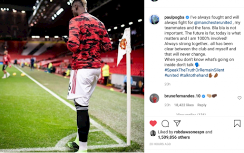 NHM MU phấn khích trước phản hồi của Bruno Fernandes về Pogba