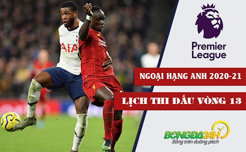 Lịch thi đấu vòng 13 Ngoại hạng Anh 2020/21 : Spurs làm khách tại Anfield