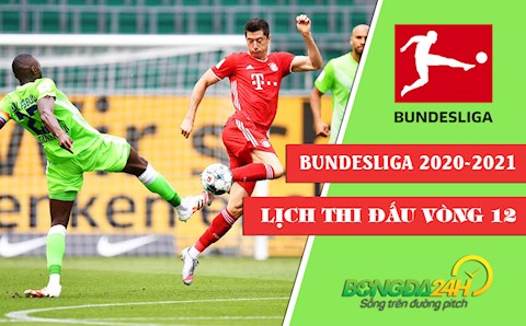 Lịch thi đấu vòng 12 Bundesliga 2020/2021 tuần này