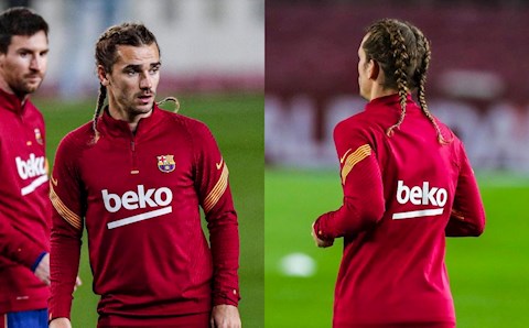 Phát khiếp với kiểu tóc của Griezmann, đến Messi cũng phải ngao ngán