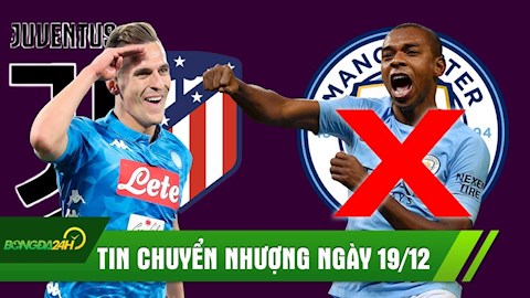 TIN CHUYỂN NHƯỢNG 19/12: Juve, Atletico đại chiến vì sao thất sủng; Sao bự sắp rời Man City?