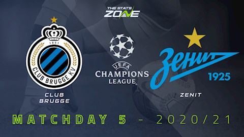 Nhận định bóng đá Club Brugge vs Zenit 3h00 ngày 3/12 (Champions League 2020/21)