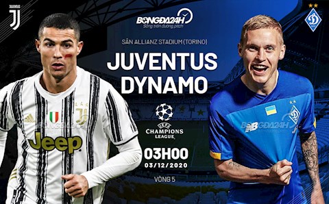 Nhận định bóng đá Juventus vs Dynamo Kiev 3h00 ngày 3/12 (Champions League 2020/21)