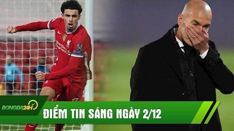 ĐIỂM TIN SÁNG 2/12: Real có nguy cơ xuống C2 thi đấu; Liverpool chính thức vượt qua vòng bảng C1