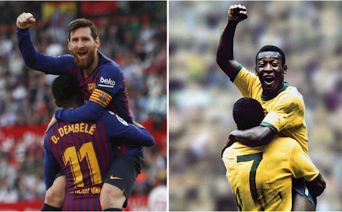 Pele tên tiếng khi Messi cân bằng kỷ lục