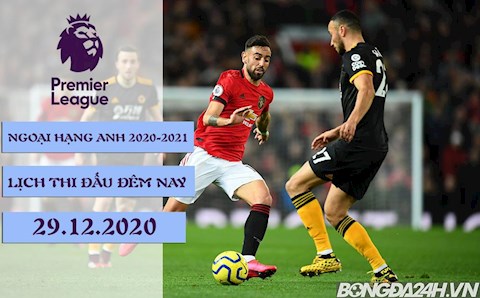 Lịch thi đấu Ngoại hạng Anh mới nhất đêm nay 29/12/2020
