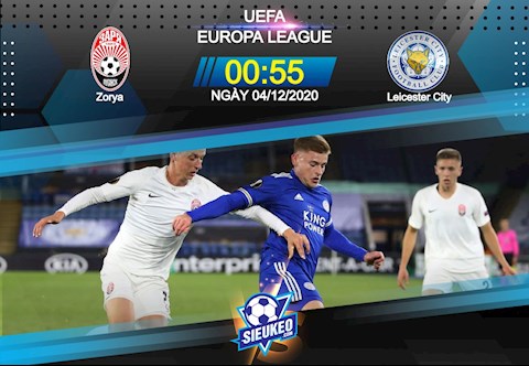 Nhận định bóng đá Zorya vs Leicester 0h55 ngày 4/12 (Europa League 2020/21)
