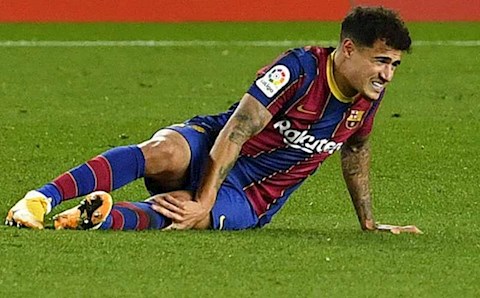 Coutinho có thể nghỉ nhiều tháng vì chấn thương đầu gối
