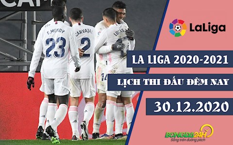 Lịch thi đấu La Liga 2020/2021 đêm nay và rạng sáng ngày mai