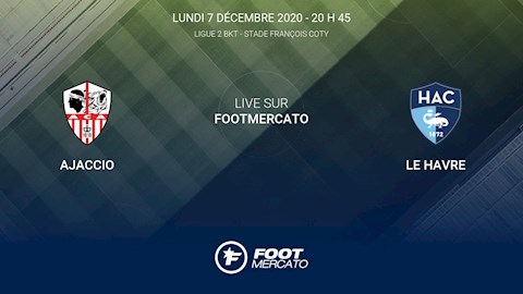 Nhận định bóng đá Ajaccio vs Le Havre 2h45 ngày 8/12 (Hạng 2 Pháp 2020/21)