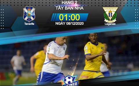 Nhận định bóng đá Tenerife vs Leganes 1h00 ngày 8/12 (Hạng 2 TBN 2020/21)