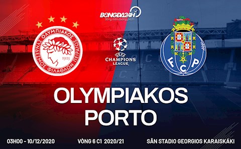 Nhận định bóng đá Olympiakos vs Porto 3h00 ngày 10/12 (Champions League 2020/21)