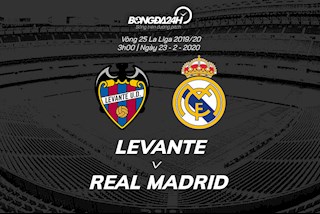 Nhận định bóng đá Levante vs Real Madrid 3h00 ngày 23/2 (La Liga 2019/20)