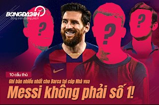 10 cầu thủ ghi nhiều bàn nhất cho Barca tại cúp Nhà vua: Messi không phải số 1!