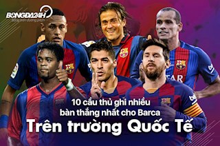 10 cầu thủ ghi nhiều bàn thắng nhất cho Barca trên trường quốc tế