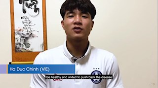 Tiền đạo Hà Đức Chinh gửi thông điệp chống dịch Covid-19