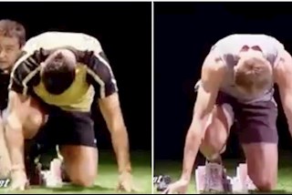 VIDEO: Sẽ thế nào khi Cristiano Ronaldo thi chạy với VĐV chạy nước rút?