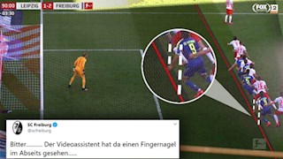 Bundesliga vừa trở lại, VAR lập tức gây sốt bằng pha bắt việt vị kiểu ... móng tay