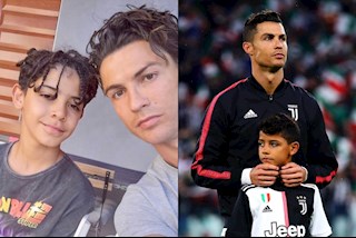 Ronaldo bắt con trai điệu như mình