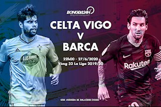 Nhận định bóng đá Celta Vigo vs Barca 22h00 ngày 27/6 (La Liga 2019/20)
