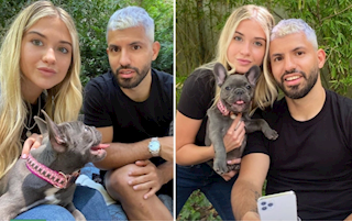 Đến chú chó cũng không thể rời mắt với diện mạo mới của Sergio Aguero