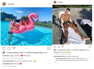 Cristiano Ronaldo khoe cơ thể chuẩn không cần chỉnh ở tuổi 35