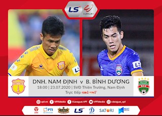 Link xem trực tiếp Nam Định vs Bình Dương chiều nay 23/7 (vòng 11 V.League 2020)