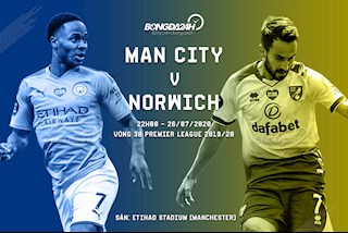 Nhận định bóng đá Man City vs Norwich 22h00 ngày 26/7 (Premier League 2019/20)