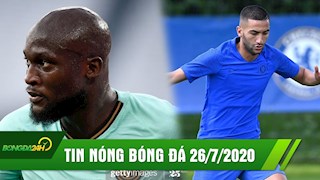TIN NÓNG BÓNG ĐÁ 26/7: Lukaku ghi cú đúp, Inter lên TOP 2; Ziyech ghi điểm với Lampard