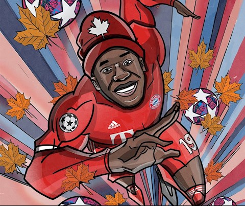 Biếm họa: Tia chớp Alphonso Davies đưa Bayern vào chung kết Champions League