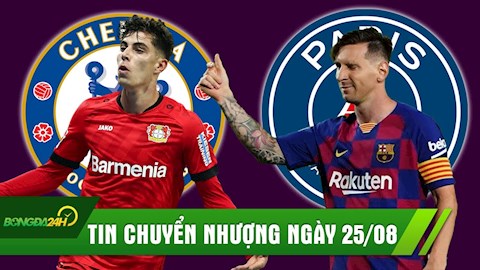 TIN CHUYỂN NHƯỢNG 25/8: PSG vung tiền tấn mua Messi phục hận Champions League, Chelsea nổ bom tấn Kai Havertz