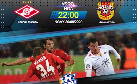 Nhận định bóng đá Spartak Moscow vs Arsenal Tula 22h00 ngày 29/8 (VĐQG Nga 2020/21)