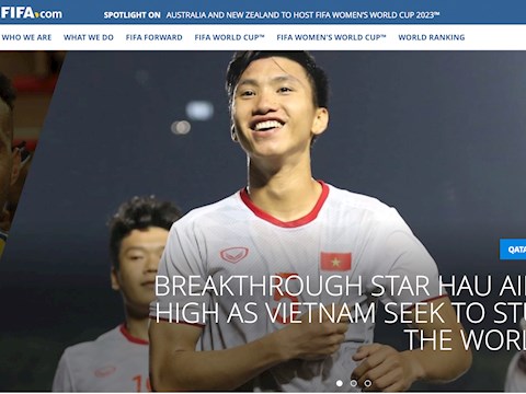 Giấc mơ World Cup của Đoàn Văn Hậu được đưa lên trang chủ FIFA